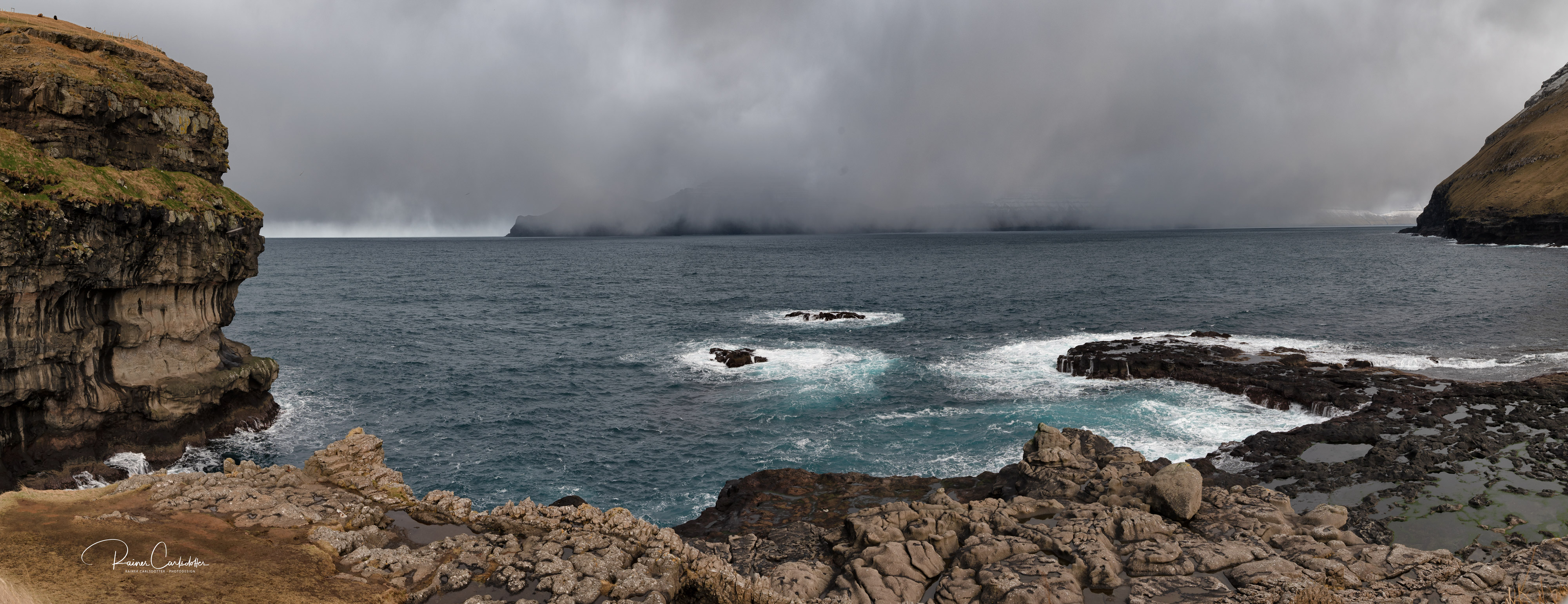 Gjógv Färöer Inseln Panorama
